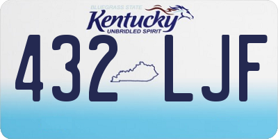 KY license plate 432LJF