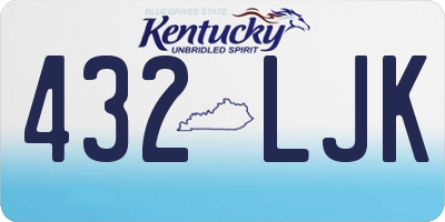 KY license plate 432LJK