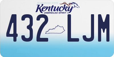 KY license plate 432LJM