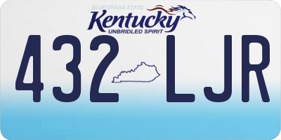 KY license plate 432LJR