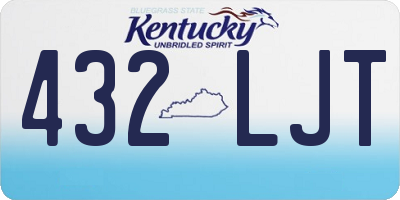 KY license plate 432LJT