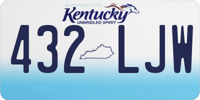 KY license plate 432LJW