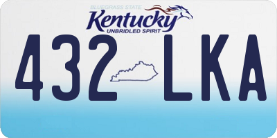 KY license plate 432LKA