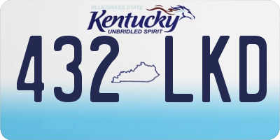 KY license plate 432LKD