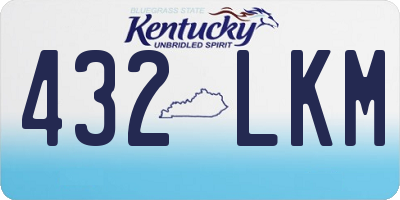 KY license plate 432LKM