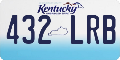 KY license plate 432LRB