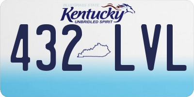 KY license plate 432LVL