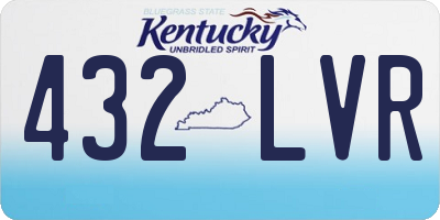 KY license plate 432LVR