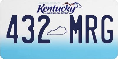KY license plate 432MRG