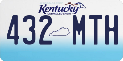 KY license plate 432MTH