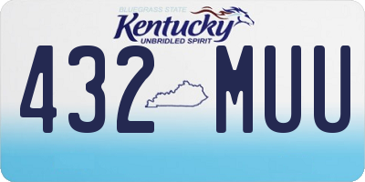 KY license plate 432MUU