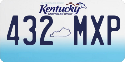 KY license plate 432MXP