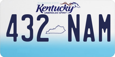 KY license plate 432NAM