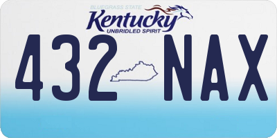 KY license plate 432NAX