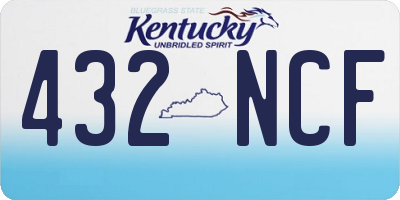KY license plate 432NCF