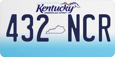 KY license plate 432NCR