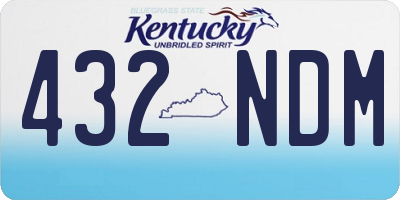 KY license plate 432NDM