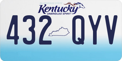 KY license plate 432QYV