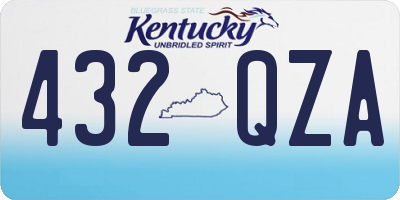 KY license plate 432QZA
