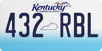 KY license plate 432RBL