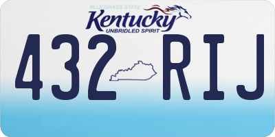 KY license plate 432RIJ