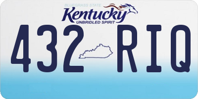 KY license plate 432RIQ