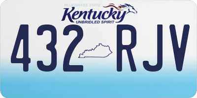 KY license plate 432RJV