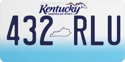 KY license plate 432RLU
