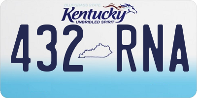 KY license plate 432RNA