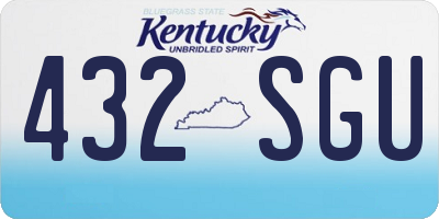 KY license plate 432SGU