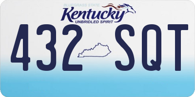 KY license plate 432SQT
