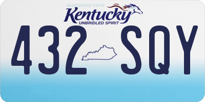 KY license plate 432SQY