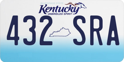 KY license plate 432SRA