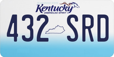 KY license plate 432SRD