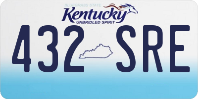 KY license plate 432SRE