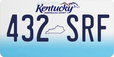 KY license plate 432SRF