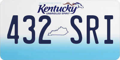 KY license plate 432SRI