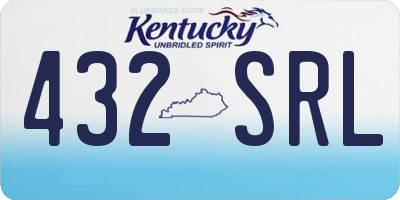 KY license plate 432SRL