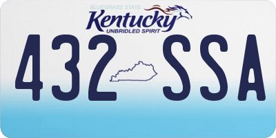KY license plate 432SSA