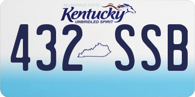 KY license plate 432SSB