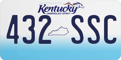 KY license plate 432SSC
