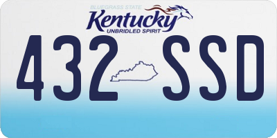KY license plate 432SSD