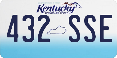KY license plate 432SSE