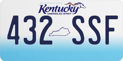 KY license plate 432SSF