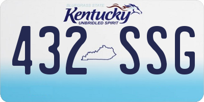 KY license plate 432SSG