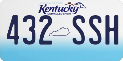 KY license plate 432SSH