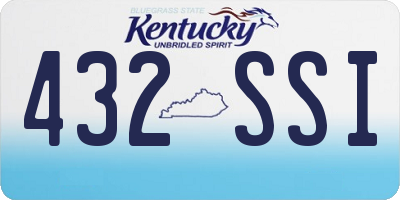 KY license plate 432SSI