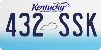 KY license plate 432SSK