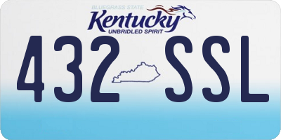 KY license plate 432SSL