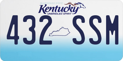 KY license plate 432SSM